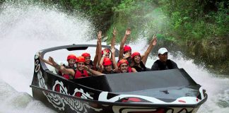 High-speed ride on a jet boat is one of the attractions at Xcaret's new park.