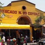 The entrance to the best seafood and barbacoa in Coyoacán – Mercado Coyoacán.