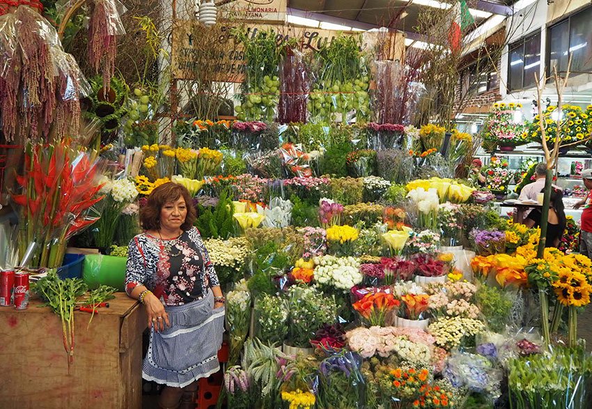 Mexico City's most colorful market is Mercado Jamaica, the flower market
