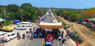 The 10-day-old blockade in Oaxaca.