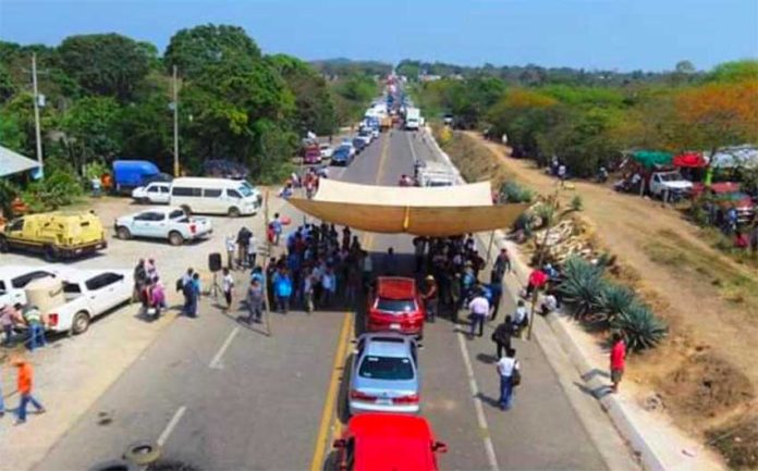 The 10-day-old blockade in Oaxaca.