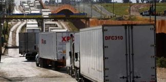 trucks at the border