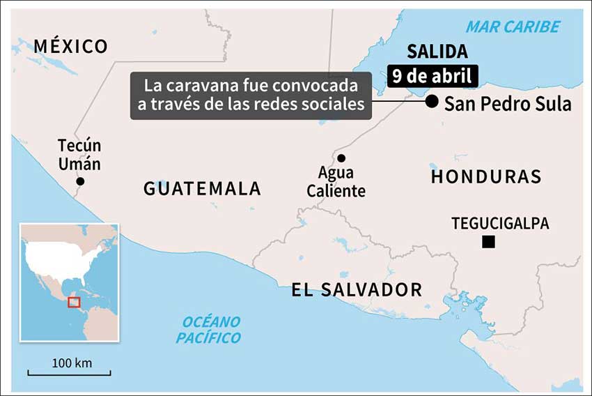 The latest migrant caravan left San Pedro Sula last night.