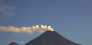 Increased activity reported at the Colima Volcano.