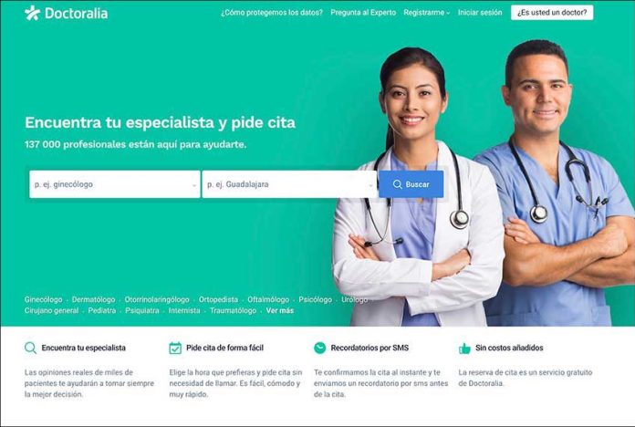 Doctoralia's Mexico website.