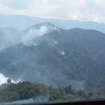 Smoke in the mountains of the Triunfo biosphere reserve.
