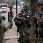 Soldiers wear National Guard insignia in Minatitlán.