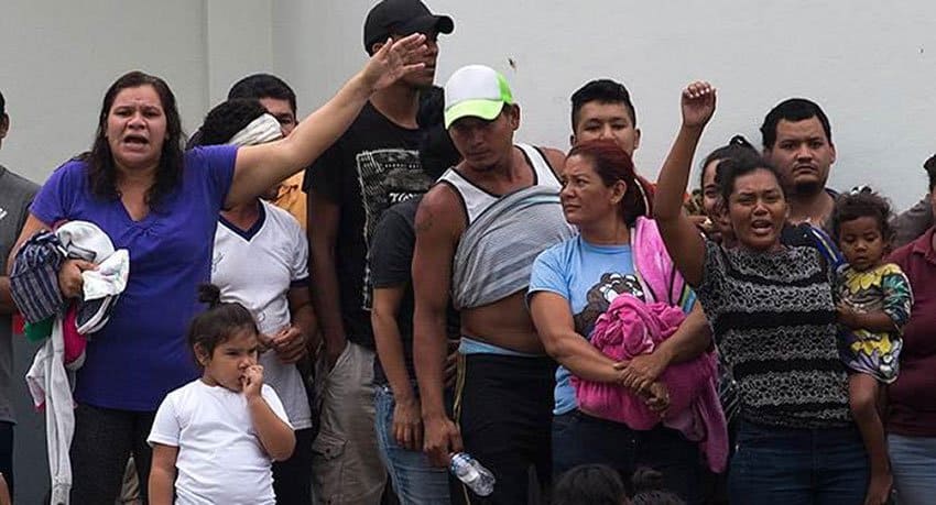 Detained migrants in Tapachula demand food and freedom.