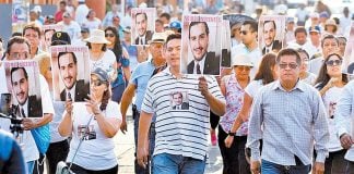 Yesterday's march for peace in Minatitlán.