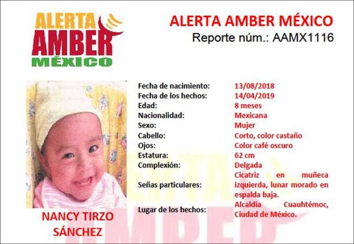 An amber alert was issued for eight-month-old Nancy.