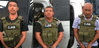 The three CJNG members sentenced for drug trafficking and weapons offenses.