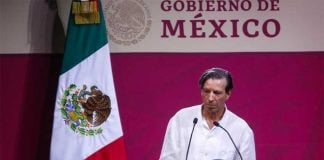 Hotels' spokesman Barrios at Tianguis Turístico yesterday.