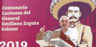 López Obrador speaks at event remembering Emiliano Zapata.