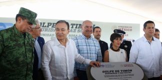 Security Secretary Durazo, second from left, and other officials at yesterday's ceremony.