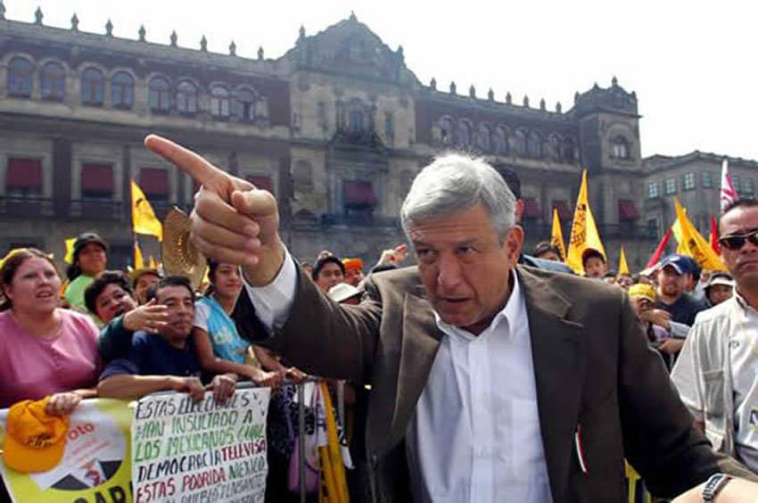 AMLO after losing the 2006 election.