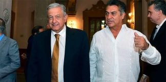 López Obrador and Nuevo León Governor Jaime Rodríguez.