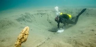 The anchor found off the coast of Veracruz in the search for Cortés' ships.