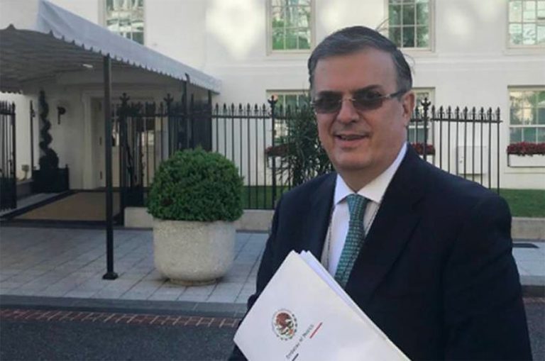 Foreign Secretary Ebrard in Washington yesterday.