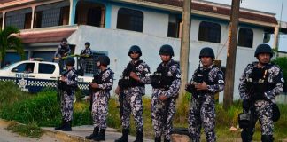 National Guard personnel on patrol.