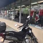 Broken windows in Mazatlán on the weekend.