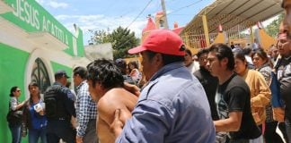 A lynch mob in Tlaxcala.