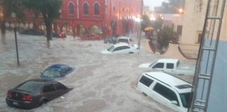 Flooding yesterday in Matehuala.