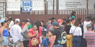 Migrants in Tapachula, Chiapas.