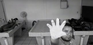 An abandoned morgue used to store bodies, with neither refrigeration nor permission.