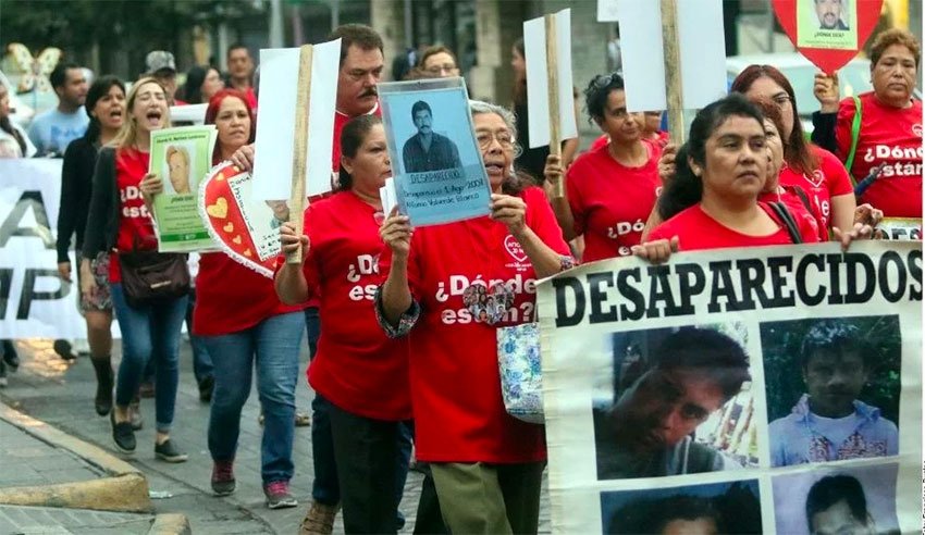 Mothers march in Monterrey, Nuevo León.