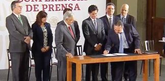 Signing ceremony is to give Pemex some financial relief.