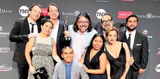 The Roma crew at last night's Platino Awards in Playa del Carmen.