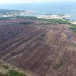 The flood-prone refinery site after it was cleared last fall.