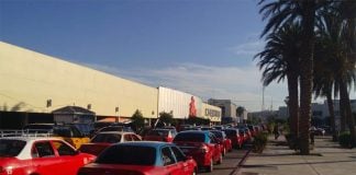 A protest by taxi drivers last year in La Paz.