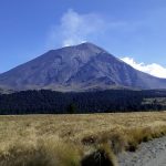 The Popocatépetl and Iztaccíhuatl volcanoes in the Paso de Cortés.