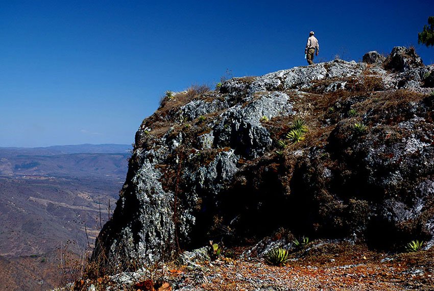 Enjoying the view from one of Quila’s Piedras Blancas.