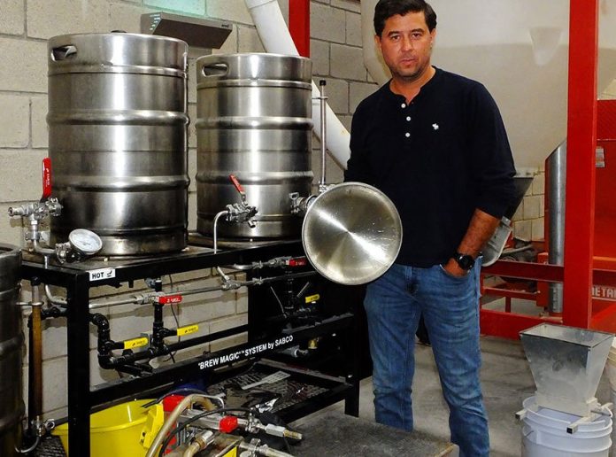 Fortuna had its start when Morales, pictured, and four friends purchased this small brewing system.