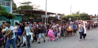 The new caravan of migrants that arrived today in Mexico.