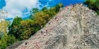 The archaeological site at Cobá.