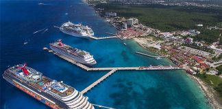 Cruise ships in Cozumel.