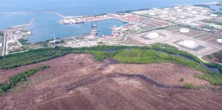 The site of the new refinery.