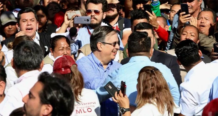 Ebrard gets a hero's welcome in Tijuana.