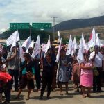 A highway blockade — one of many — protesting delay in delivery of fertilizer.