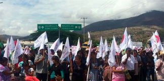 A highway blockade — one of many — protesting delay in delivery of fertilizer.