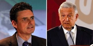 Regulator chief García and López Obrador.