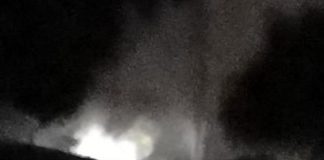 A fountain of gasoline in Acolman last night.