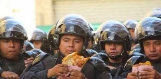 police eating