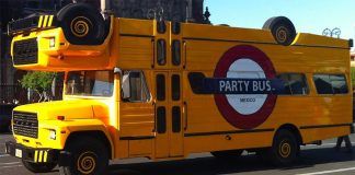 A Mexico City party bus: authorities want them gone.