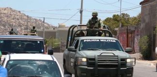 Military police on patrol in Tierra Caliente.