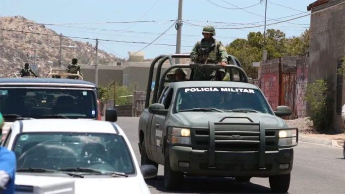 Military police on patrol in Tierra Caliente.