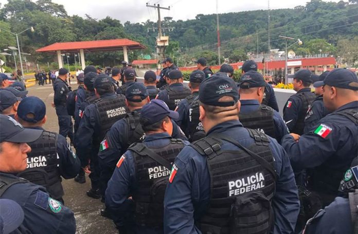 Federal Police at the Guatemala border.